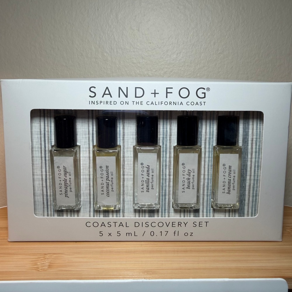 Sand + Fog Coastal Discovery Set 5 Piece Perfume Oil Rollerball Gift Set 5x5ml